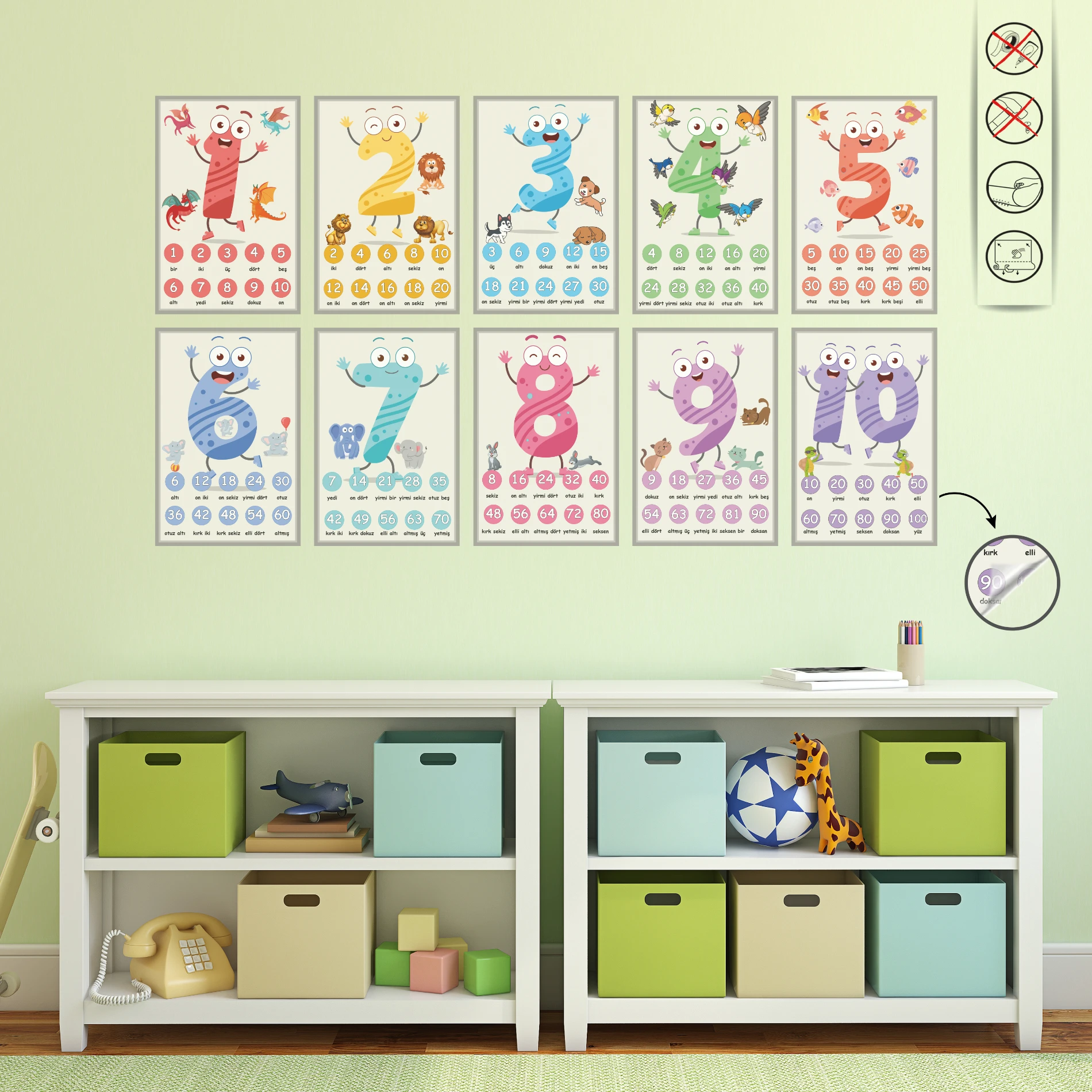 Ritmik Sayılar 10'lu Poster Set