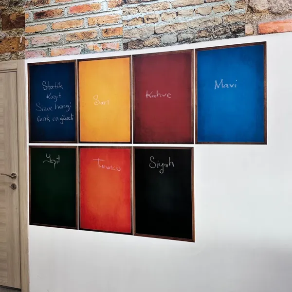 Statik Tutunma Özellikli Renkli Tahtalar ( Tebeşirli )
