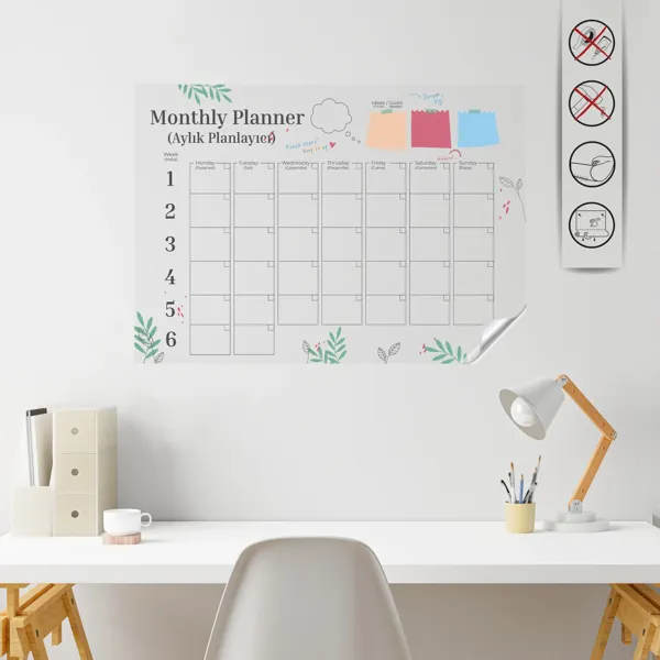 Statik Kağıt Aylık Planlayıcı (Model -3)