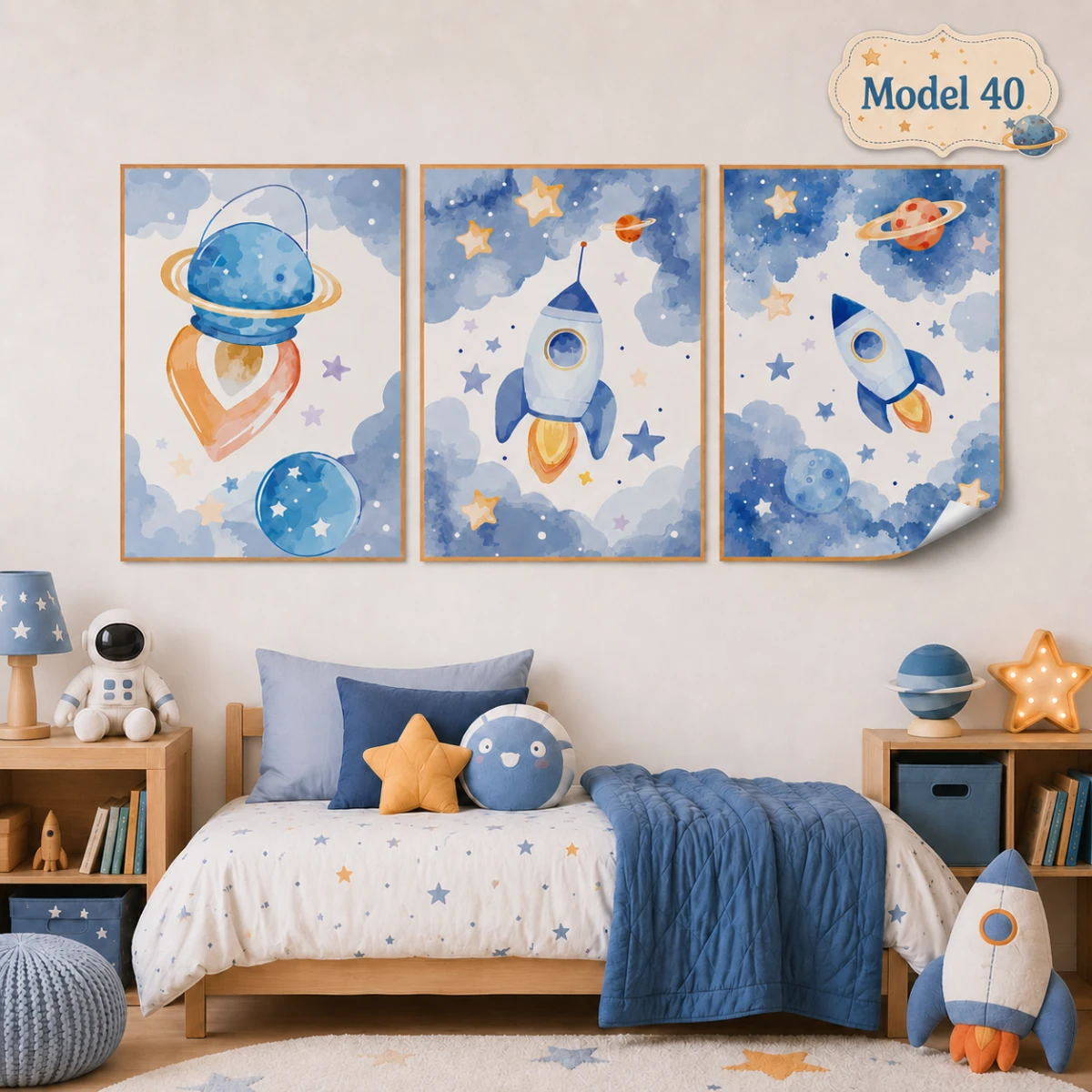 Statik Tutunma Özellikli Tablo - Poster Çocuk Odası (Model-40)
