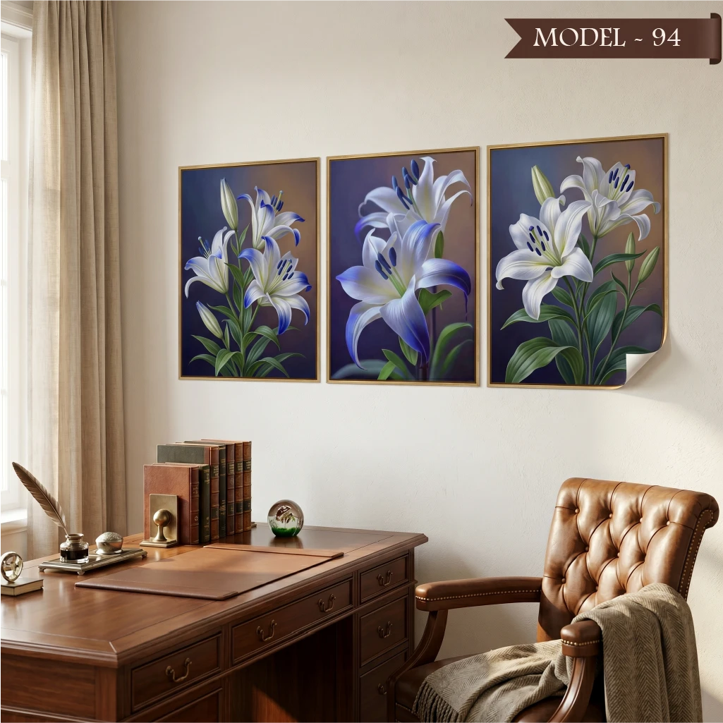 Statik Tutunma Özellikli Tablo - Poster Çiçek (Model- 94)