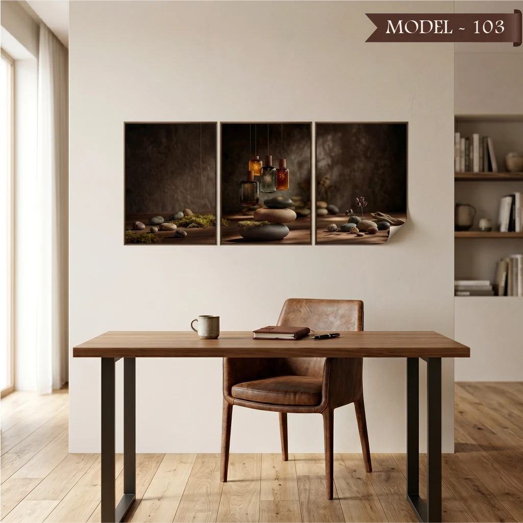 Statik Tutunma Özellikli Tablo - Poster Çiçek (Model- 103)