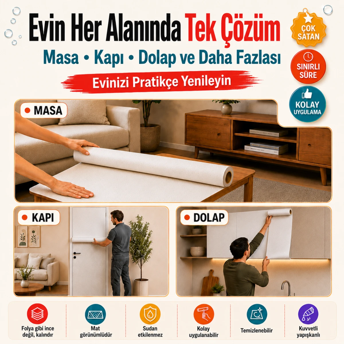 Beyaz Kalın Kaplama