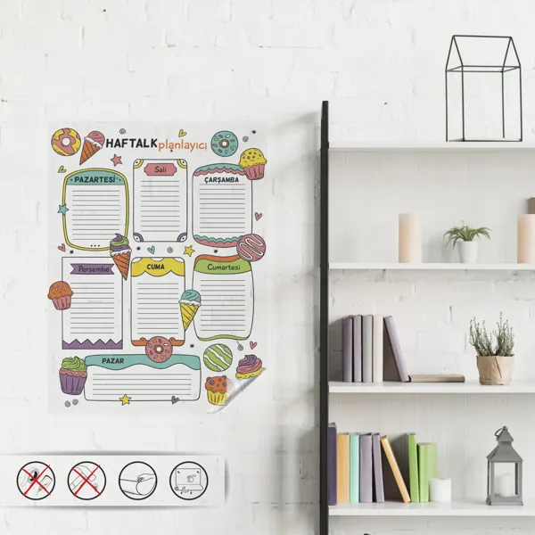 Statik Kağıt Haftalık Planlayıcı (Model -6)