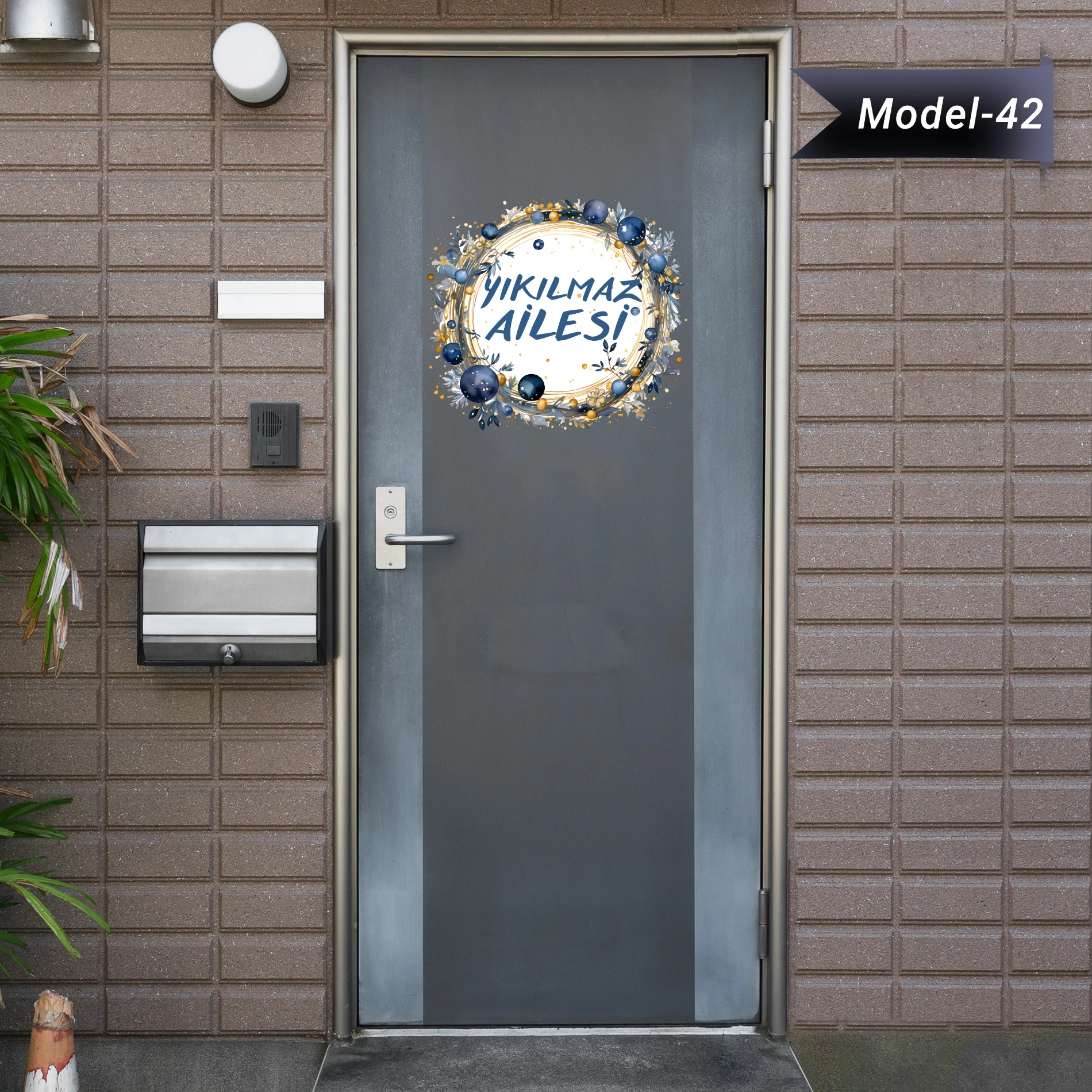 Ev Dekorasyon Kapı Süsü Sticker (Model-42)