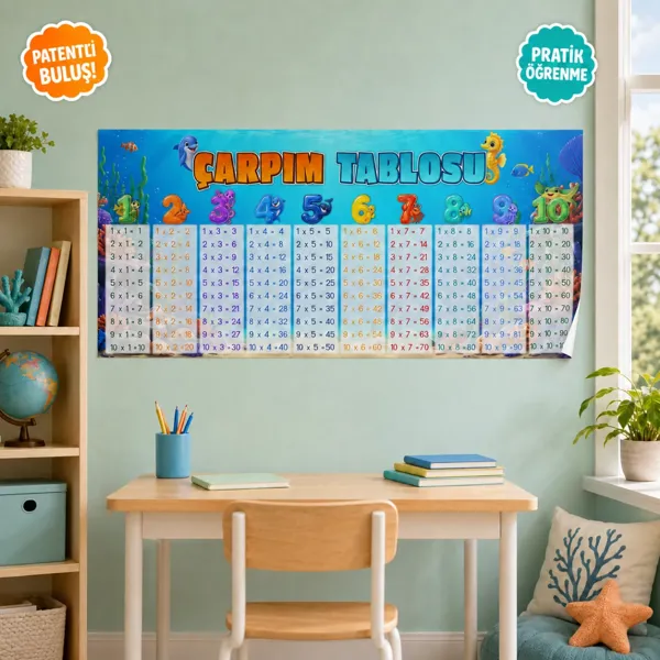 Statik Kağıt Çarpım Tablosu (Model-11)