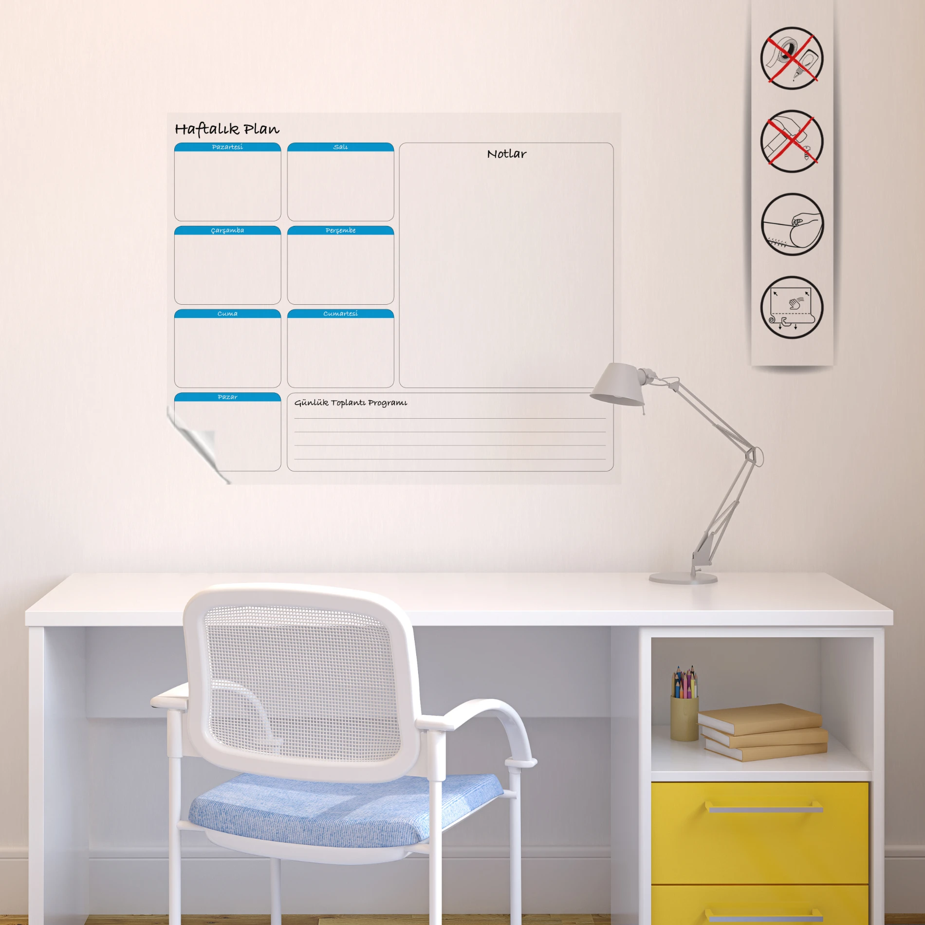 Statik Kağıt Haftalık Planlayıcı (Model -1)