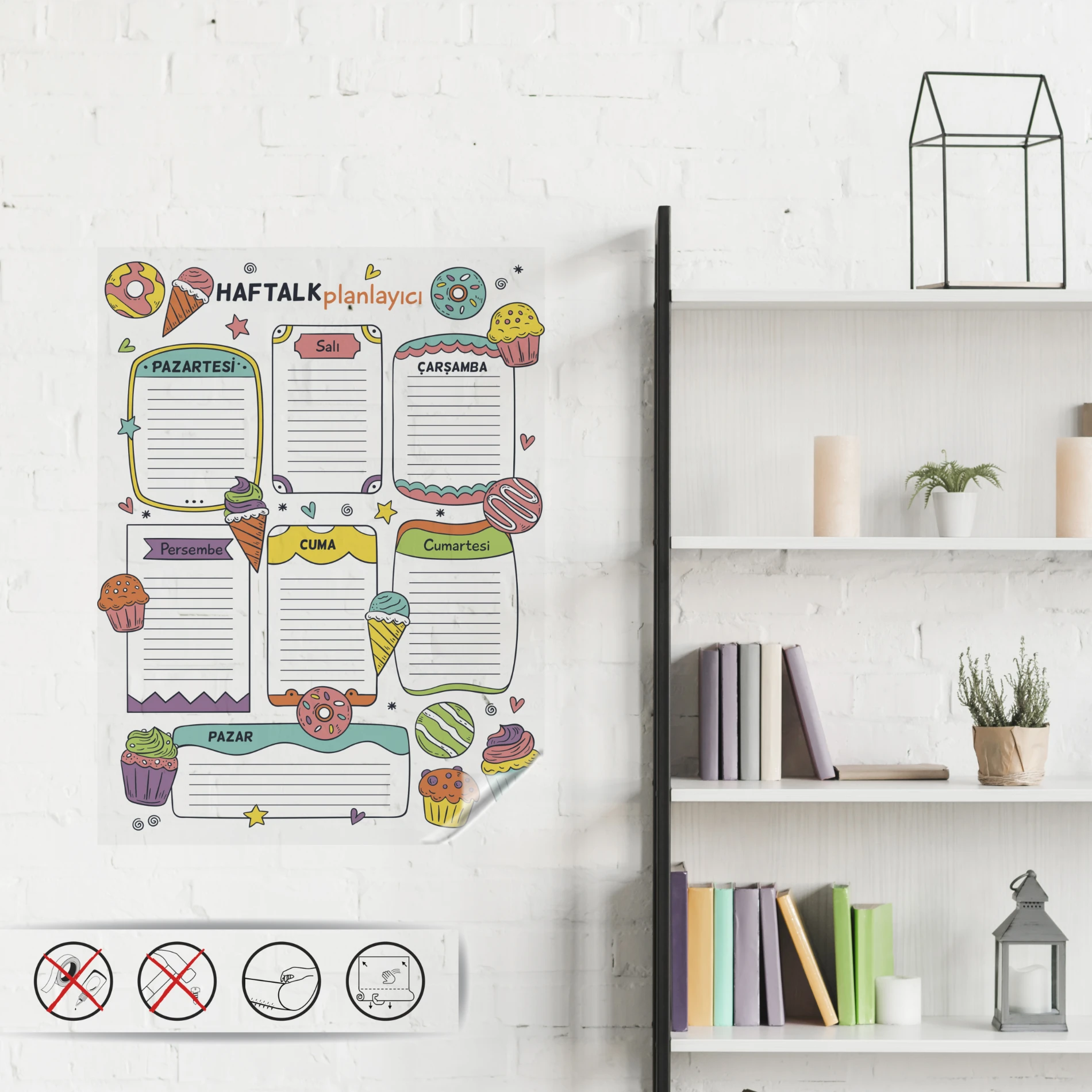 Statik Kağıt Haftalık Planlayıcı (Model -6)