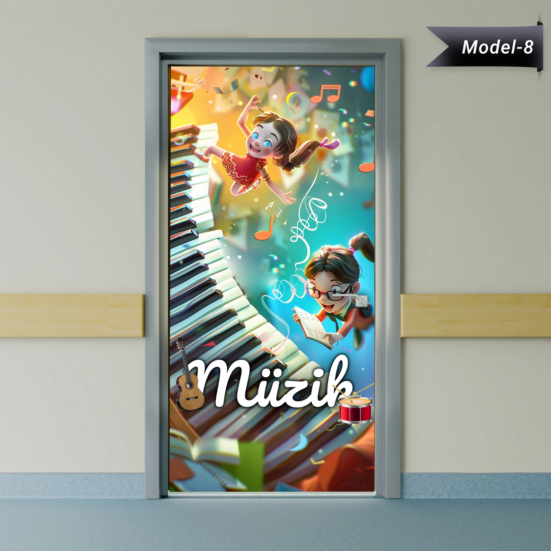 Kapı Sticker Müzik (Model -8)