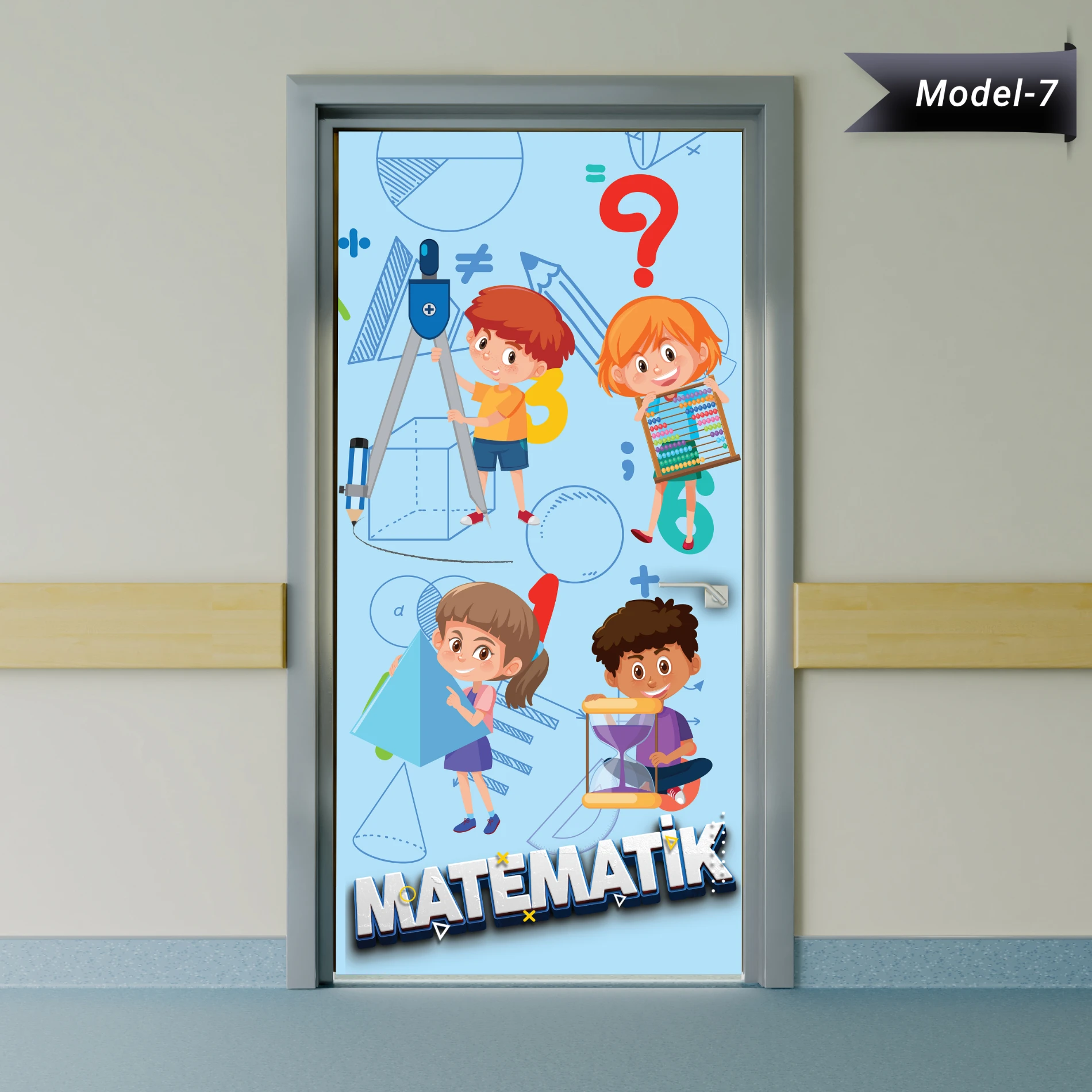 Kapı Sticker Matematik (Model -7)