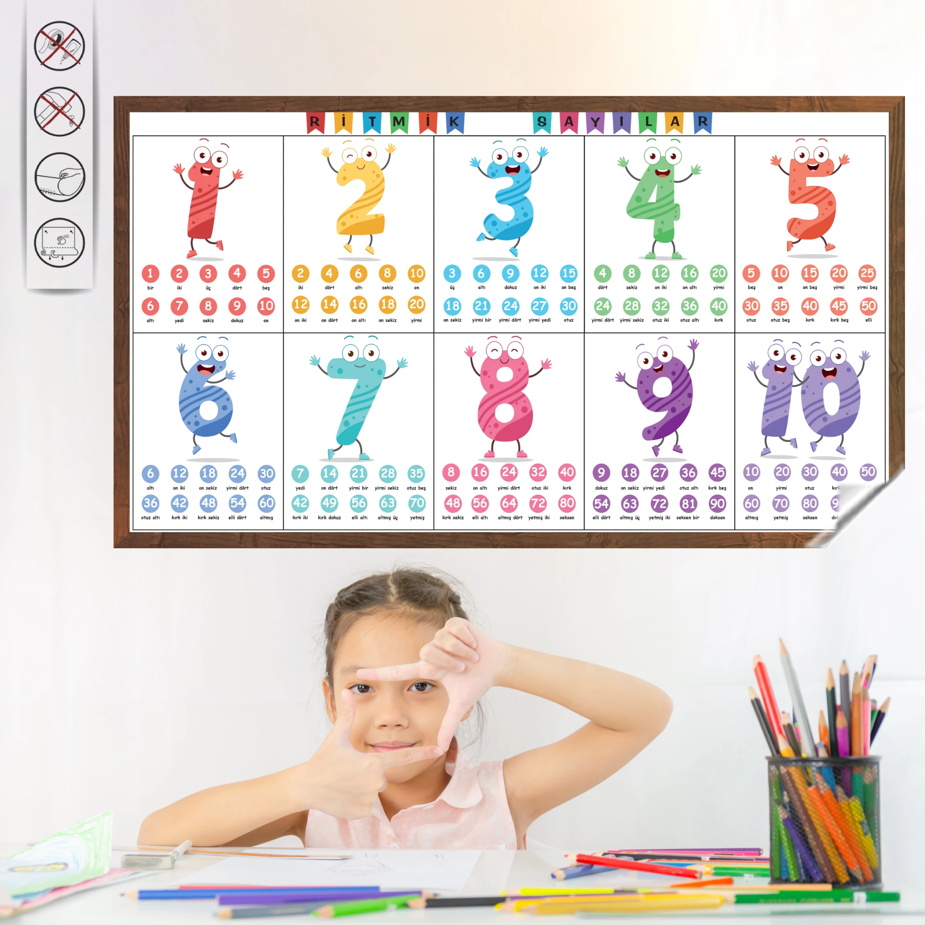 Statik Kağıt Ritmik Sayılar ( Beyaz )