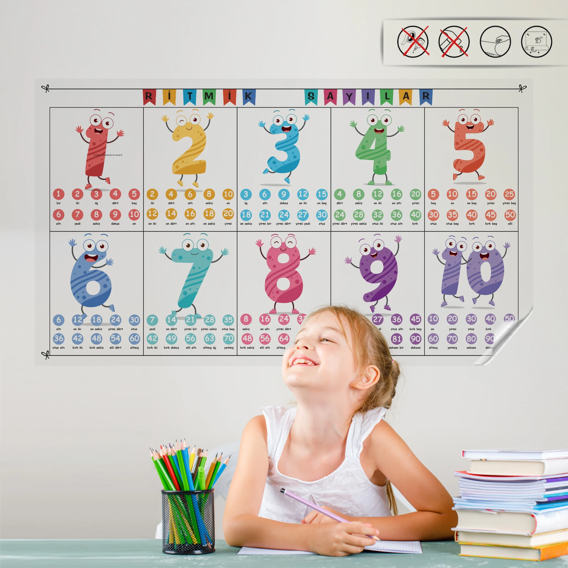 Statik Kağıt Ritmik Sayılar ( Şeffaf )