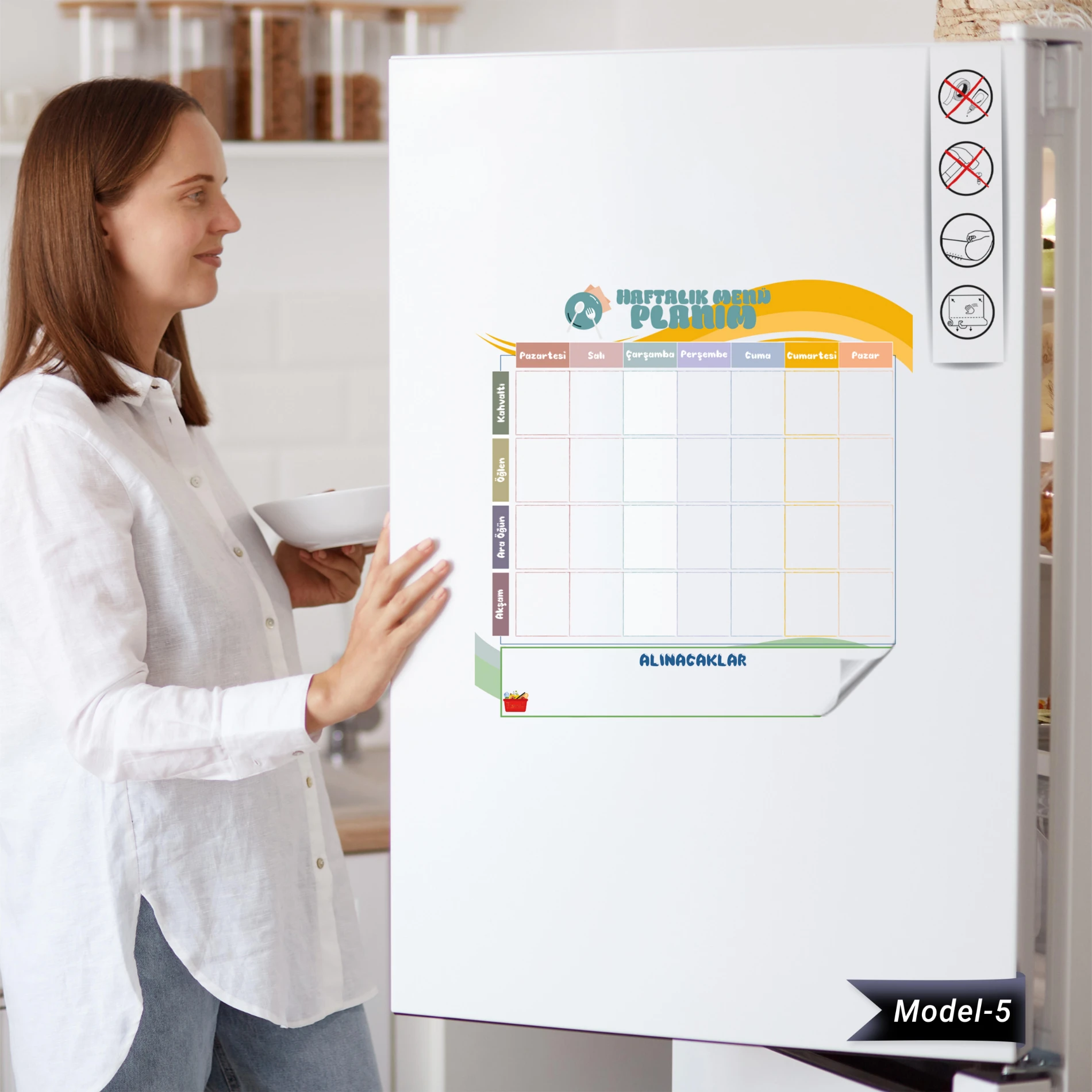 Statik Kağıt Haftalık Menü (Model-5)