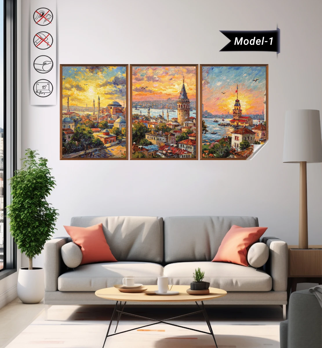 Türkiye İller Tablo - Poster İstanbul (Model- 1)