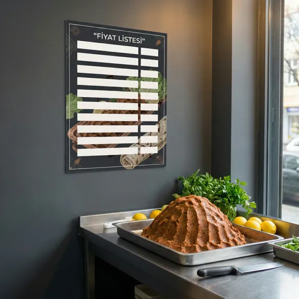 Yapışkanlı Çiğköfteci Fiyat Listesi (Model- 13)
